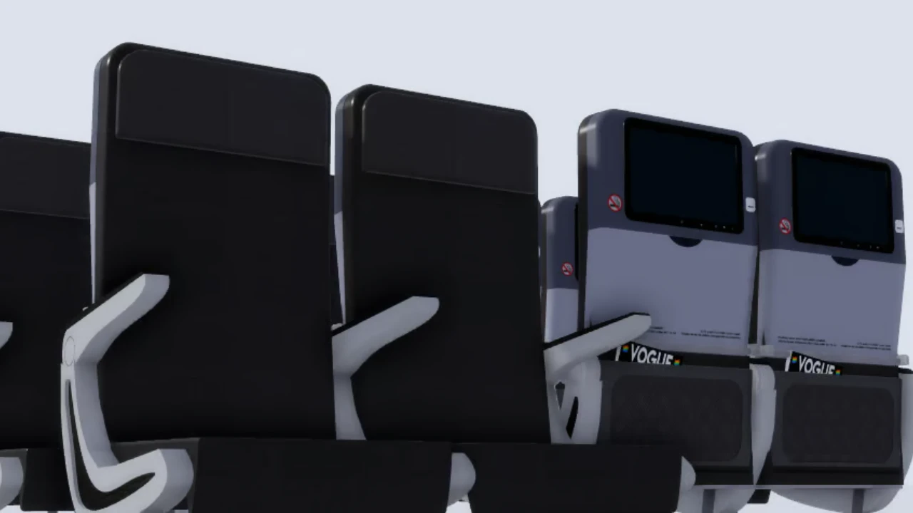 Grey Economy Seat Animated - Roblox Models