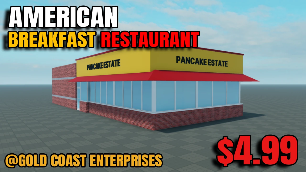American Breakfast Restaurant Exterior - Roblox Models
