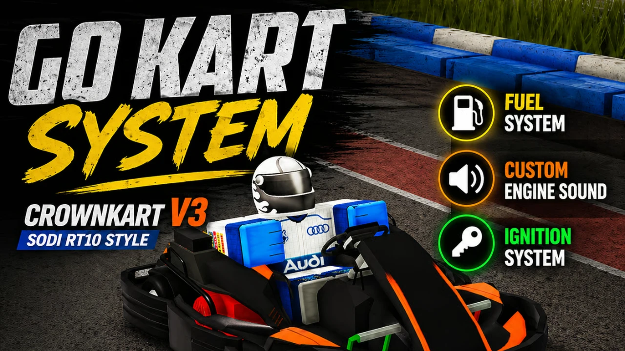 CrownKart V3 Go Kart (Sodi RT10 Style) - Roblox Vehicles