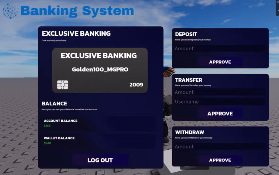 Banking System - Roblox Scripts