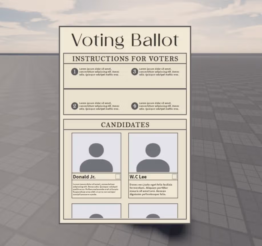 Voting Ballot System - Roblox Scripts
