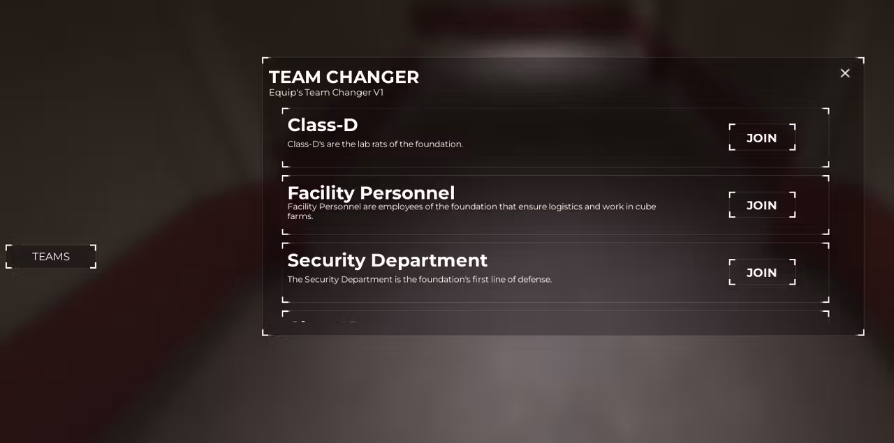 SCP Team Changer - Roblox Scripts