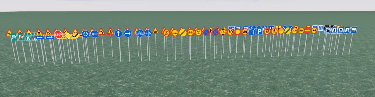 European Road Signs Pack - Roblox Models
